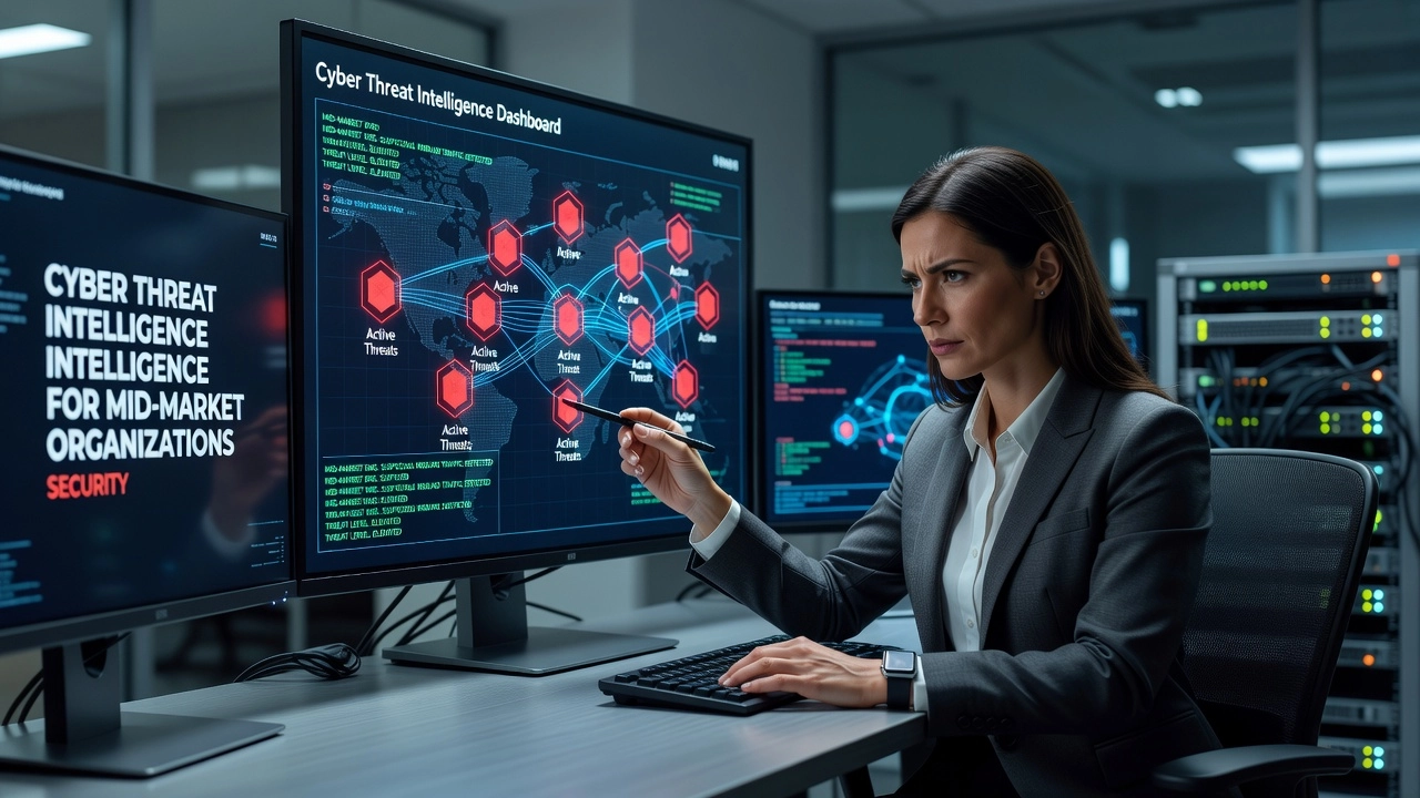 Professional header image for industry analysis: Cyber Threat Intelligence for Mid-Market Organizations